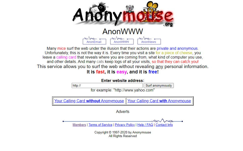 Как работает инструмент Anonymouse