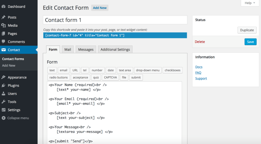 Contact Form 7 анти-спам плагин для WordPress