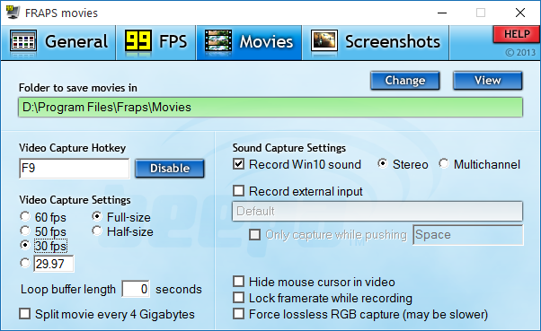 Использование программы Fraps для записи видео с игр на компьютере