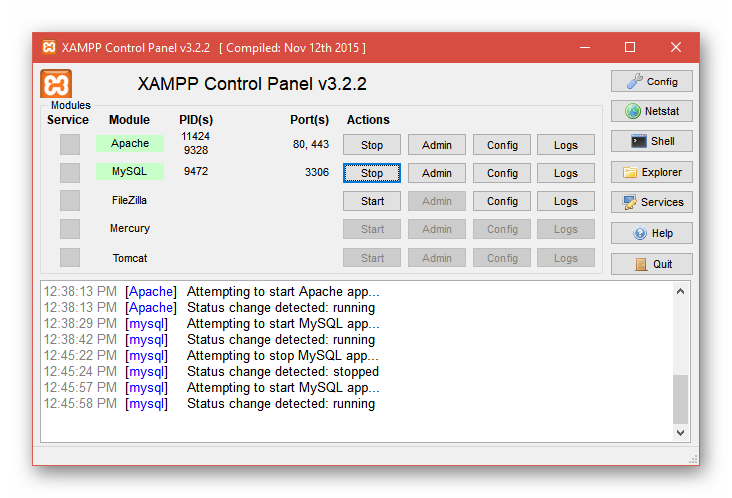 Использование XAMPP в качестве локального сервера