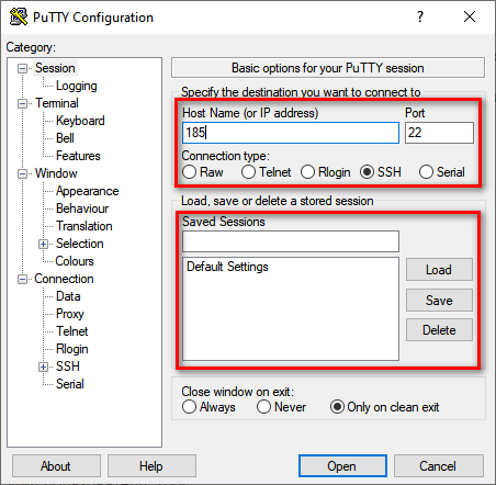 Соединение с VPS через SSH в PuTTy