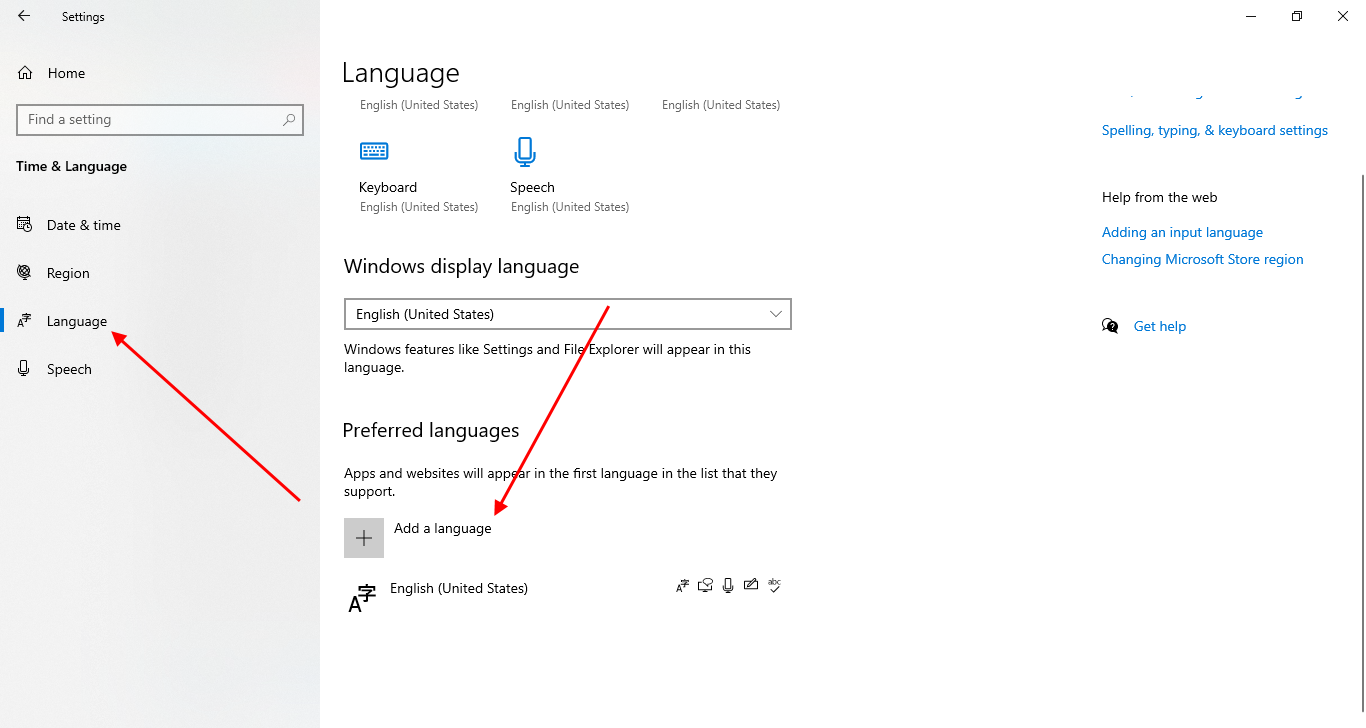 Как добавить новый язык в Windows Server 2019