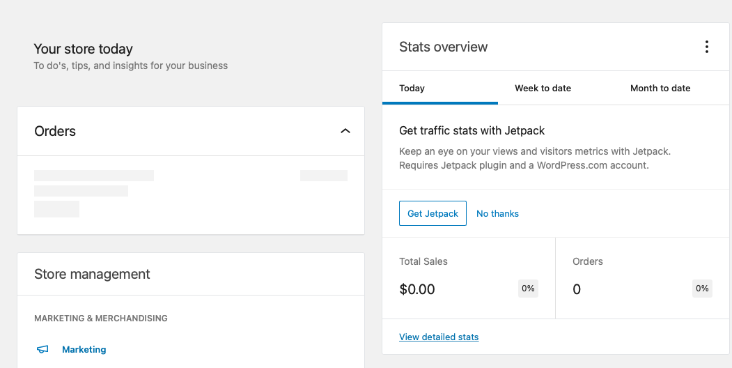 Plugin interface WooCommerce Ultimate Reports & nbsp;