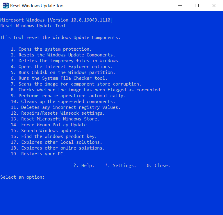 Как решить проблему с обновлениями Windows 10 через Reset Windows Update Tool