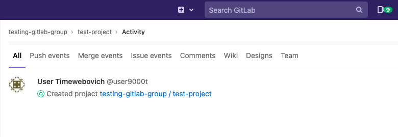 Кнопка создания нового репозитория в GitLab