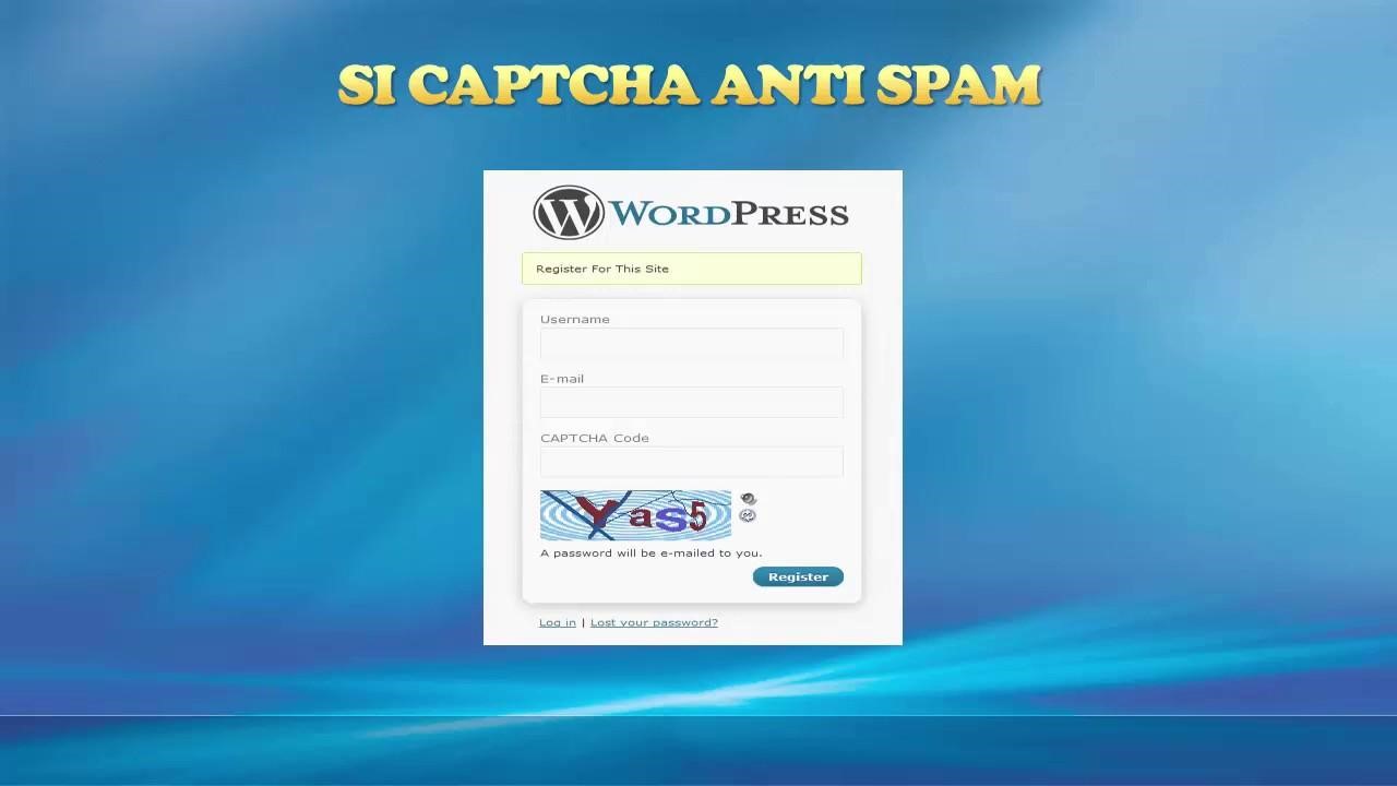 WordPress плагин SI CAPTCHA Anti-Spam