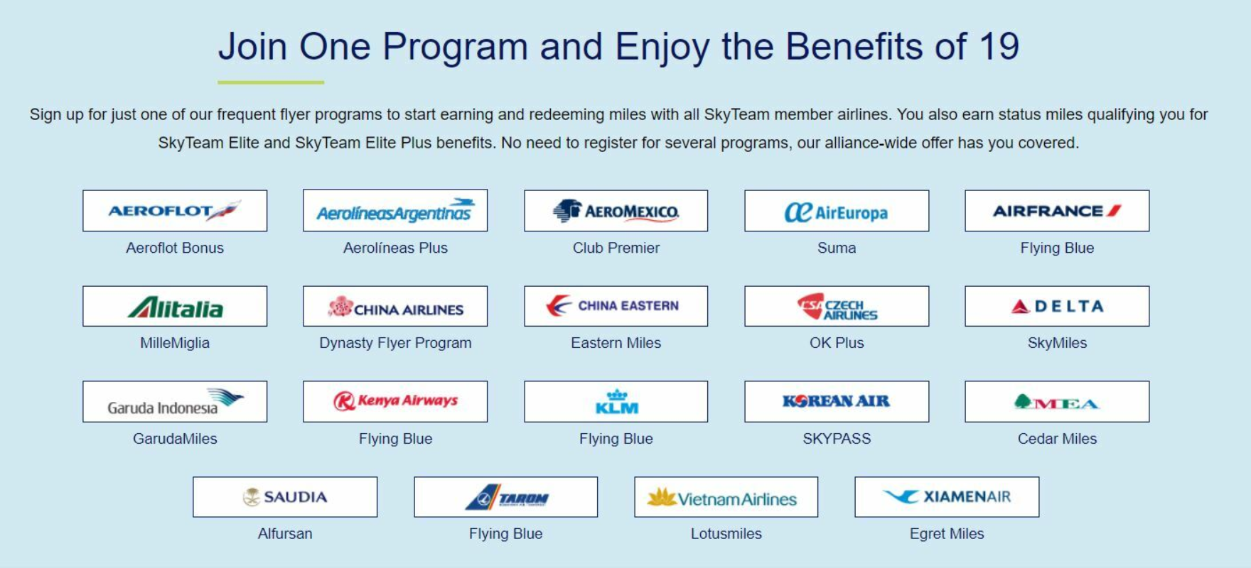 SkyTeam какие компании входят