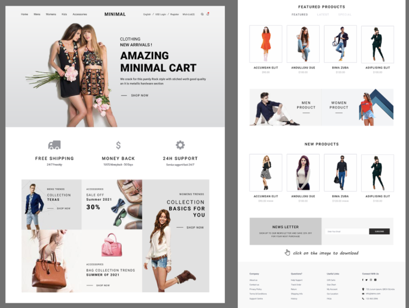 Дизайн онлайн-магазина одежды