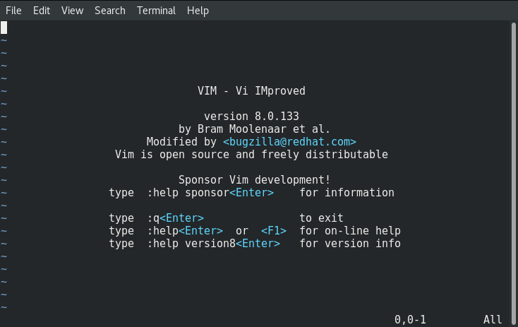 Интерфейс Vim