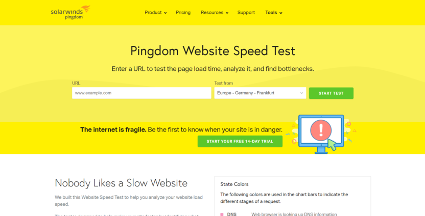  Pingdom Tools сервис для проверки скорости загрузки сайта