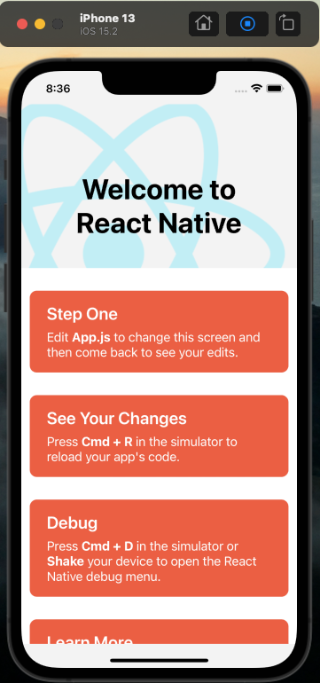 Отредактированное React Native приложение