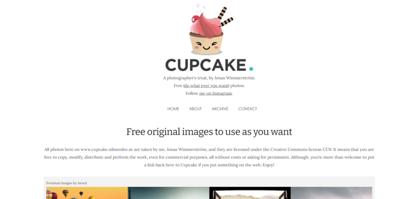 Бесплатный фотосток для блога Cupcake