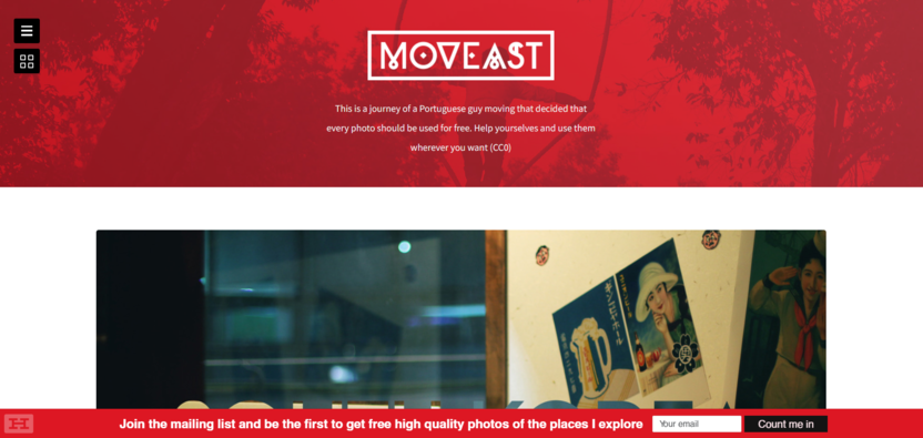 Бесплатный фотосток для блога Moveast