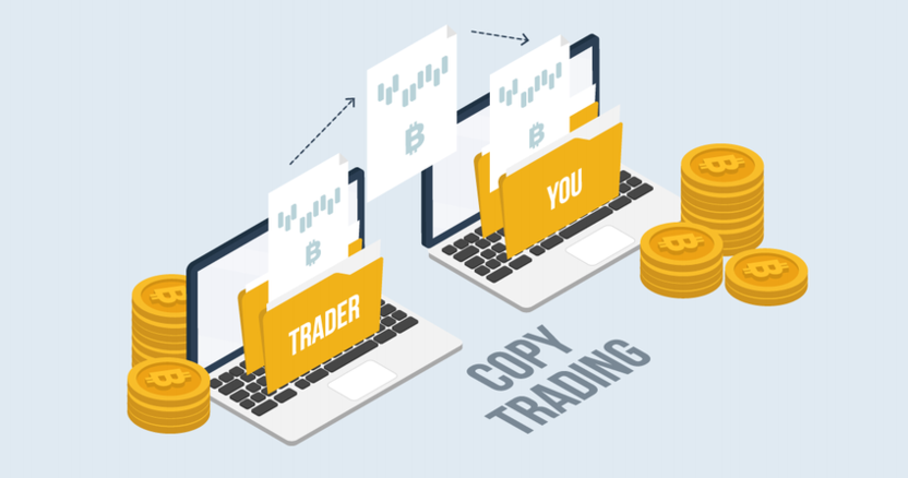 Illustration for an article about copy trading.