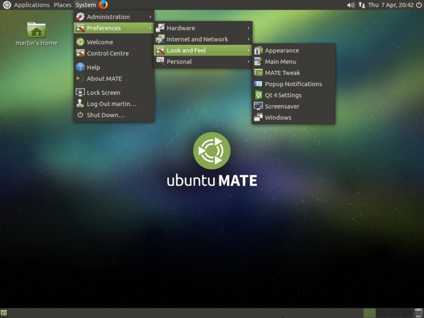 MATE is a graphical shell for Ubuntu