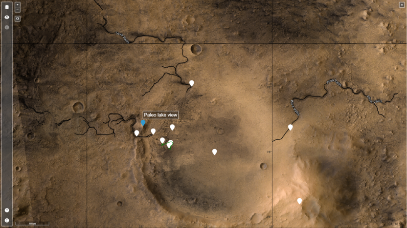 Interactive tourist map of Mars