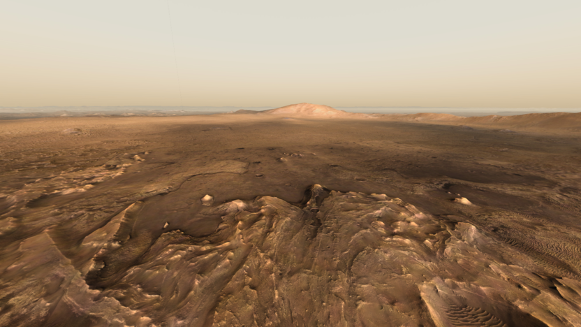 Один из панорамных снимков на интерактивной туристической карте Марса