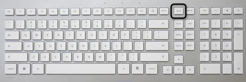 Кнопка отключения Scroll Lock на клавиатуре для решения проблем со стрелками в Microsoft Excel