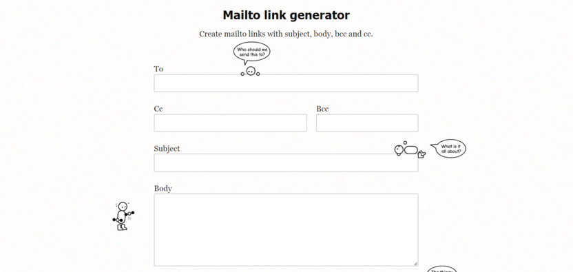 Сервис для генерации mailto ссылки Mailtolinkgenerator