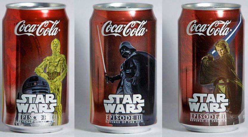Персонажи «Звездных войн» на банках «Кока-кола»