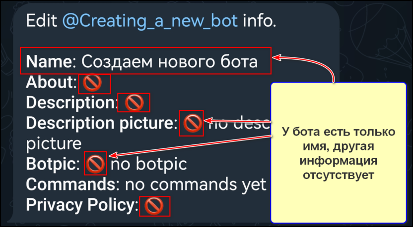 Информация о боте