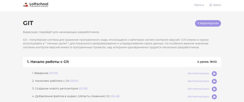 10. Видеокурс Git | Loftschool 