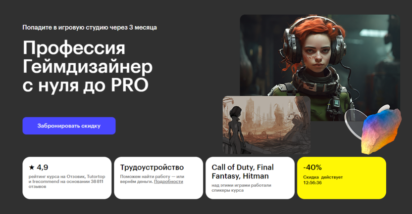 4. Геймдизайнер с нуля до PRO | Skillbox 