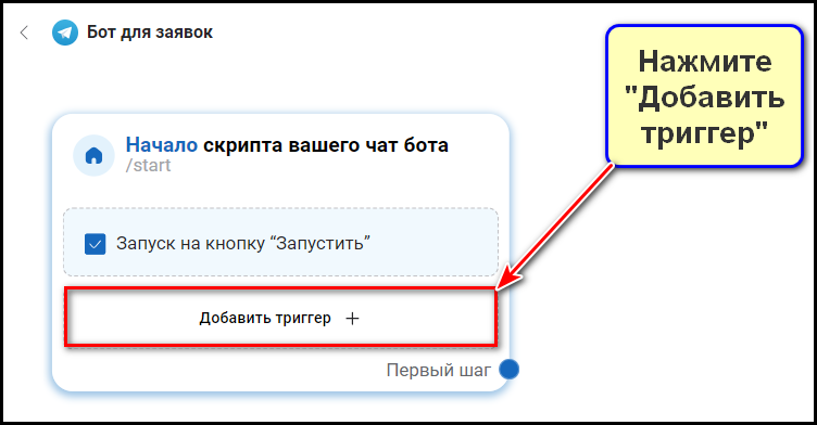 Настройка бота, который имеет принимать заявки: шаг 1