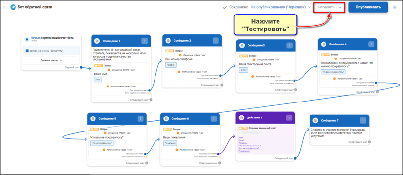 Создание сценария бота в BotMan