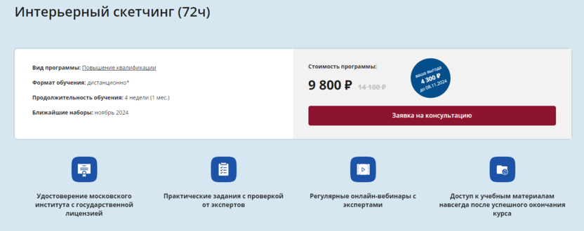 4. Интерьерный скетчинг | АНО «НИИДПО»