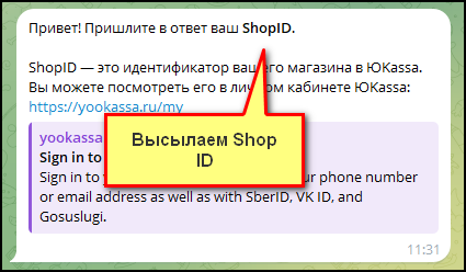 Интеграция сервиса Юмани для проведения операций по платежам: шаг 6