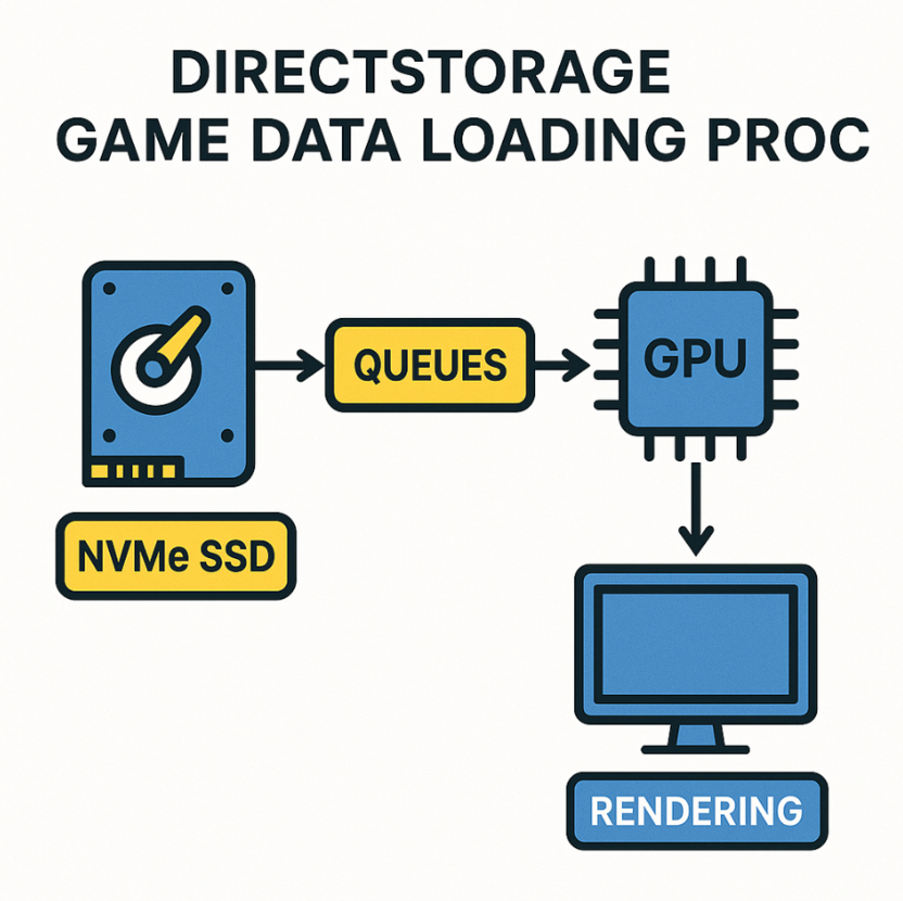 Работа загрузки игр с использованием технологии DirectStorage