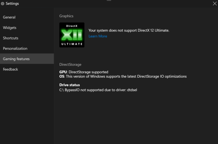 Совместимость DirectStorage с разными устройствами