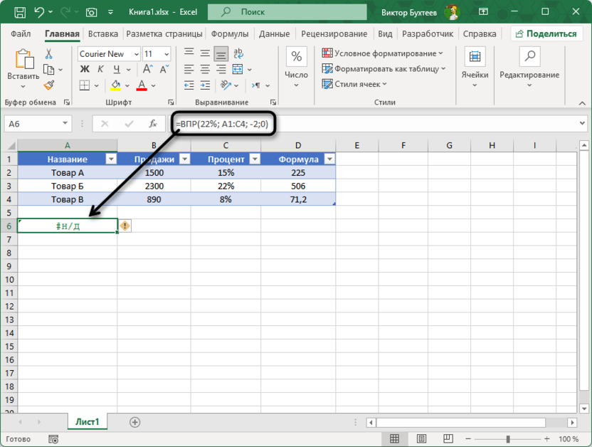 Ошибки при использовании функции ВПР в Microsoft Excel