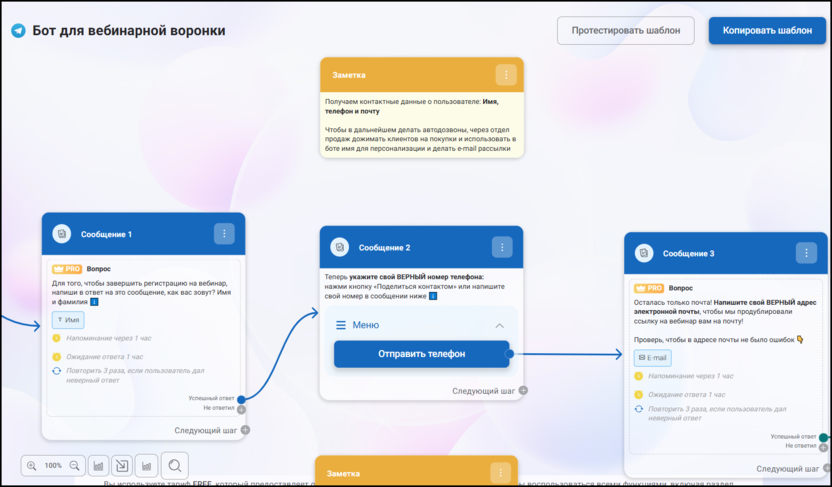 4. Бот для регистрации участников на семинары