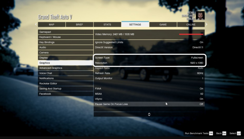 Выбор оконного режима для решения черного экрана при запуске игр
