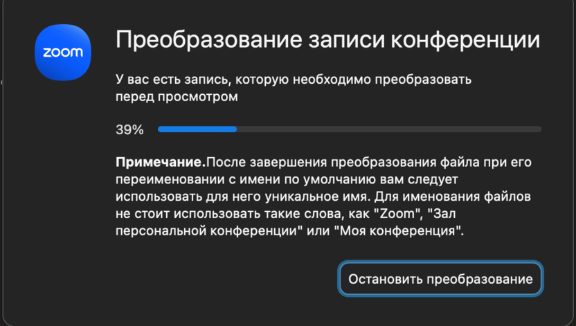 Обработка записи интервью на примере Zoom