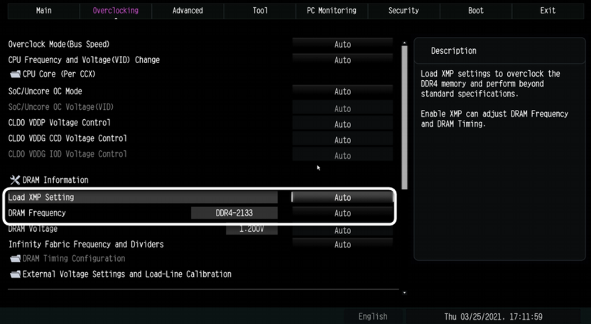 Управление XMP-профилем для исправления микрозависания и фризов в играх