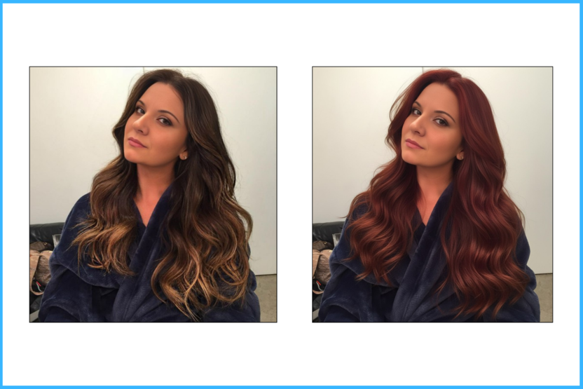 окрашивание волос в Nano Banana