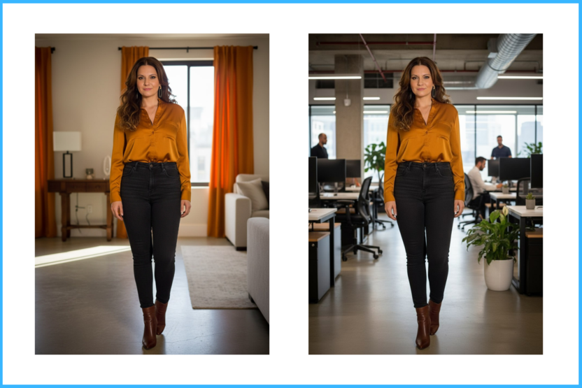 корпоративное фото в Nano Banana