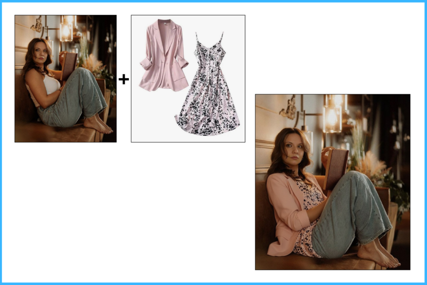 примерка одежды  в Nano Banana