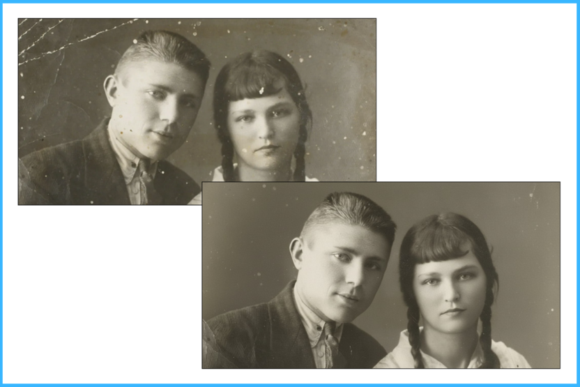 реставрация старых фото в Nano Banana