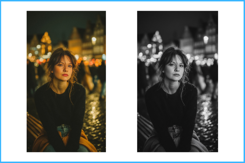 чб-обработка в Nano Banana