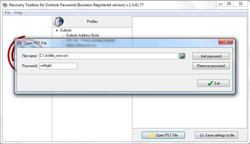 Recovery Toolbox for Outlook Password - взлом пароля к PST файлу