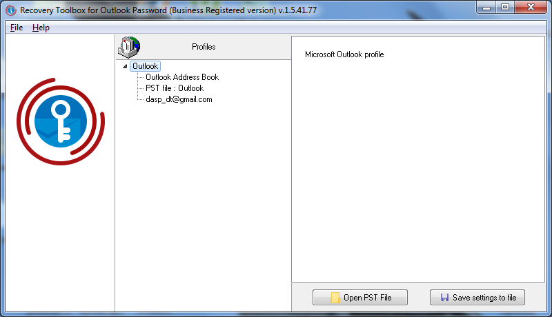 Recovery Toolbox for Outlook Password