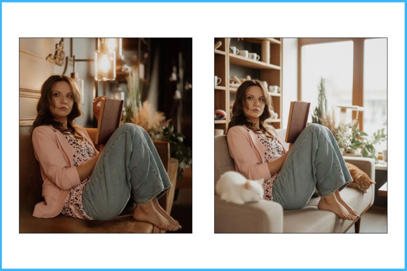 смена обстановки в Nano Banana