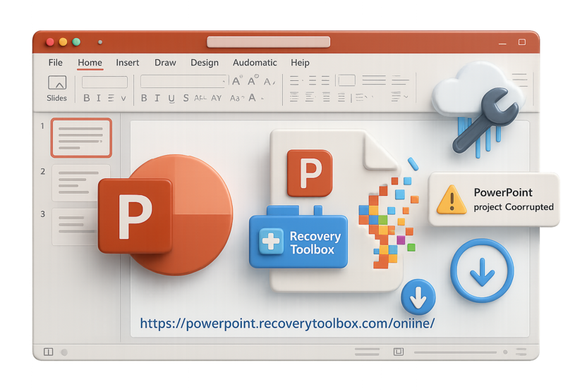 Онлайн восстанволение PPTX файла