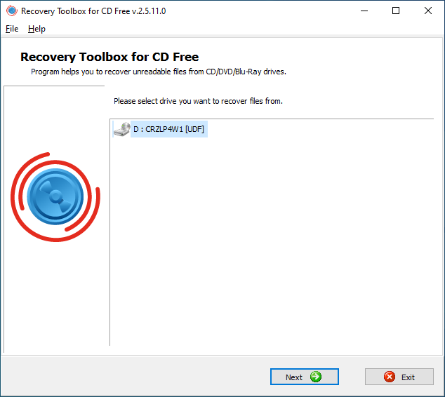Recovery Toolbox for CD Free