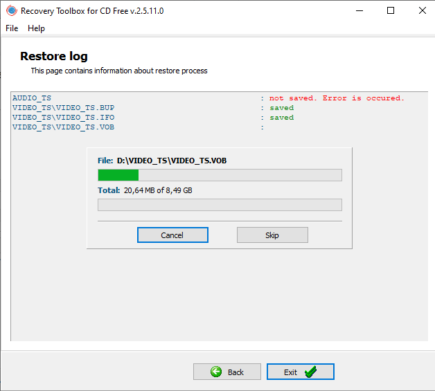 Recovery Toolbox for CD Free - восстановление CD диска