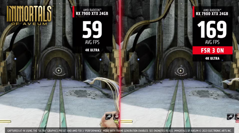 Включение генерации кадров для 4К разрешения